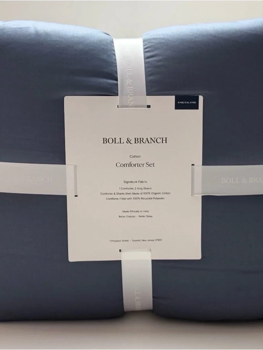 NWT Boll & Branch 3 piece Comforter Set King Size/ Cal King